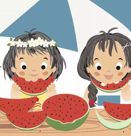 吃瓜头像可爱卡通,卡通吃瓜头像萌趣来袭